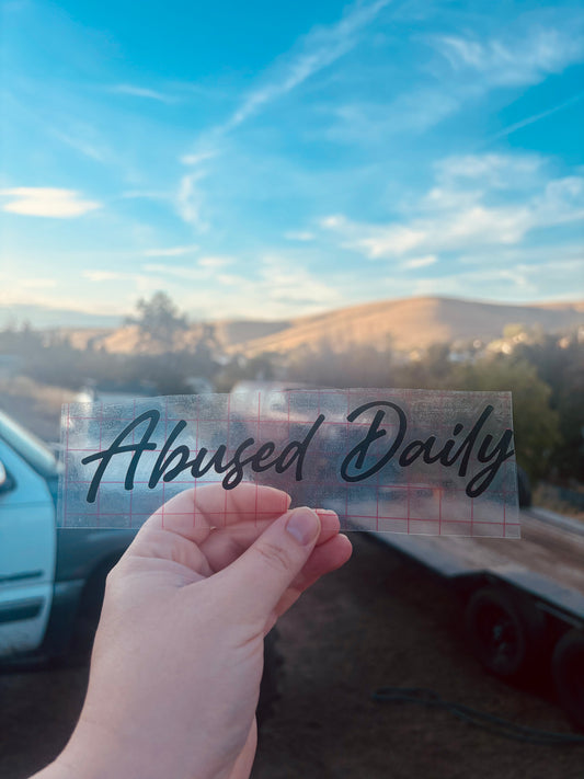 Abused Daily Vinyl Decal