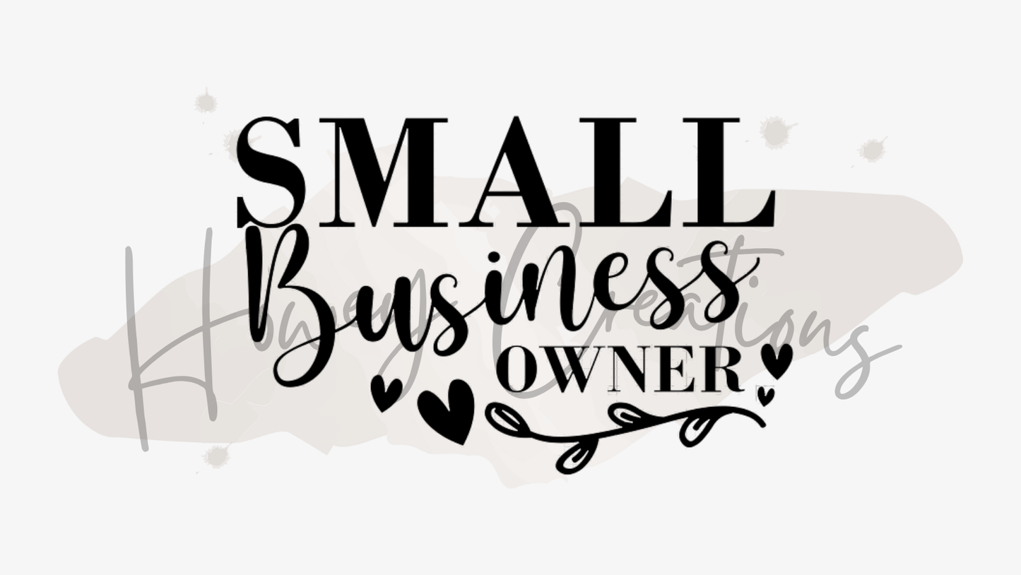 Small Business Owner Vinyl Decal