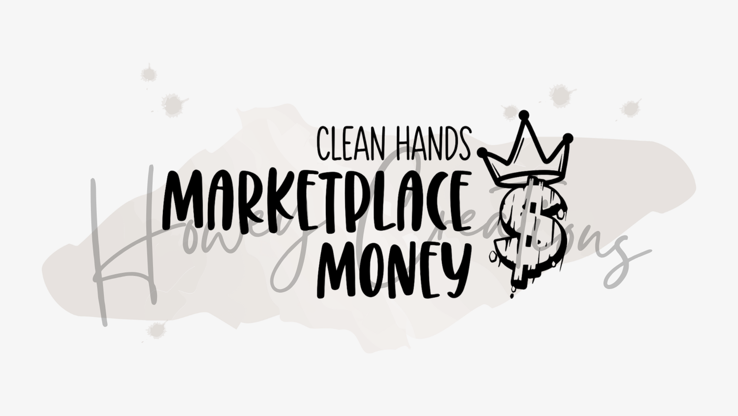 Clean Hands Marketplace Money Vinyl Decal