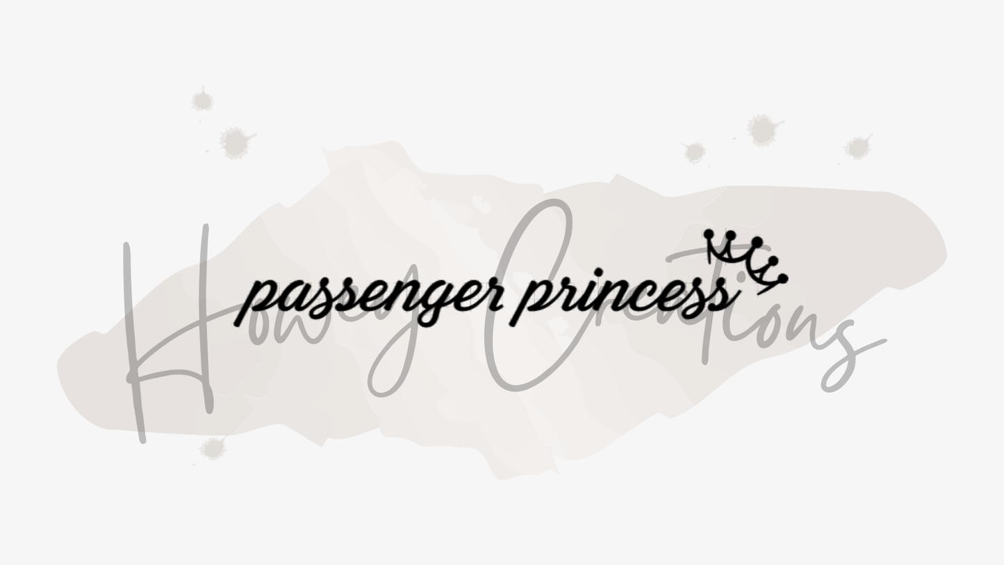 Passenger Princess with Crown Vinyl Decal