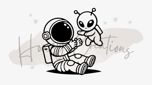 Alien & Astronaut Vinyl Decal