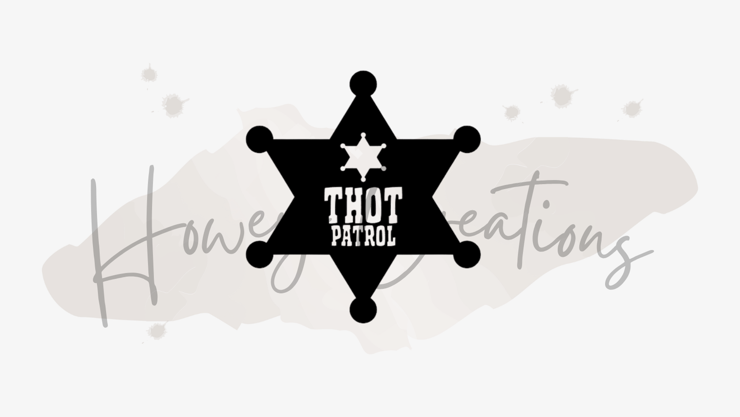 Thot Patrol Sheriffs Badge Vinyl Decal