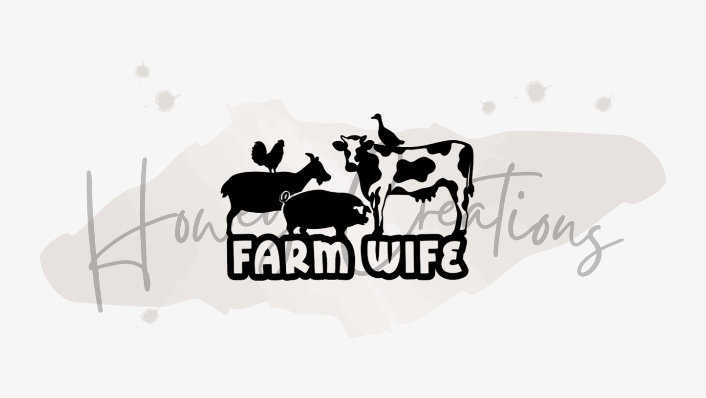 Farm Wife Vinyl Decal