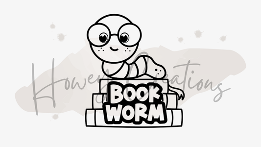 Book Worm Vinyl Decal