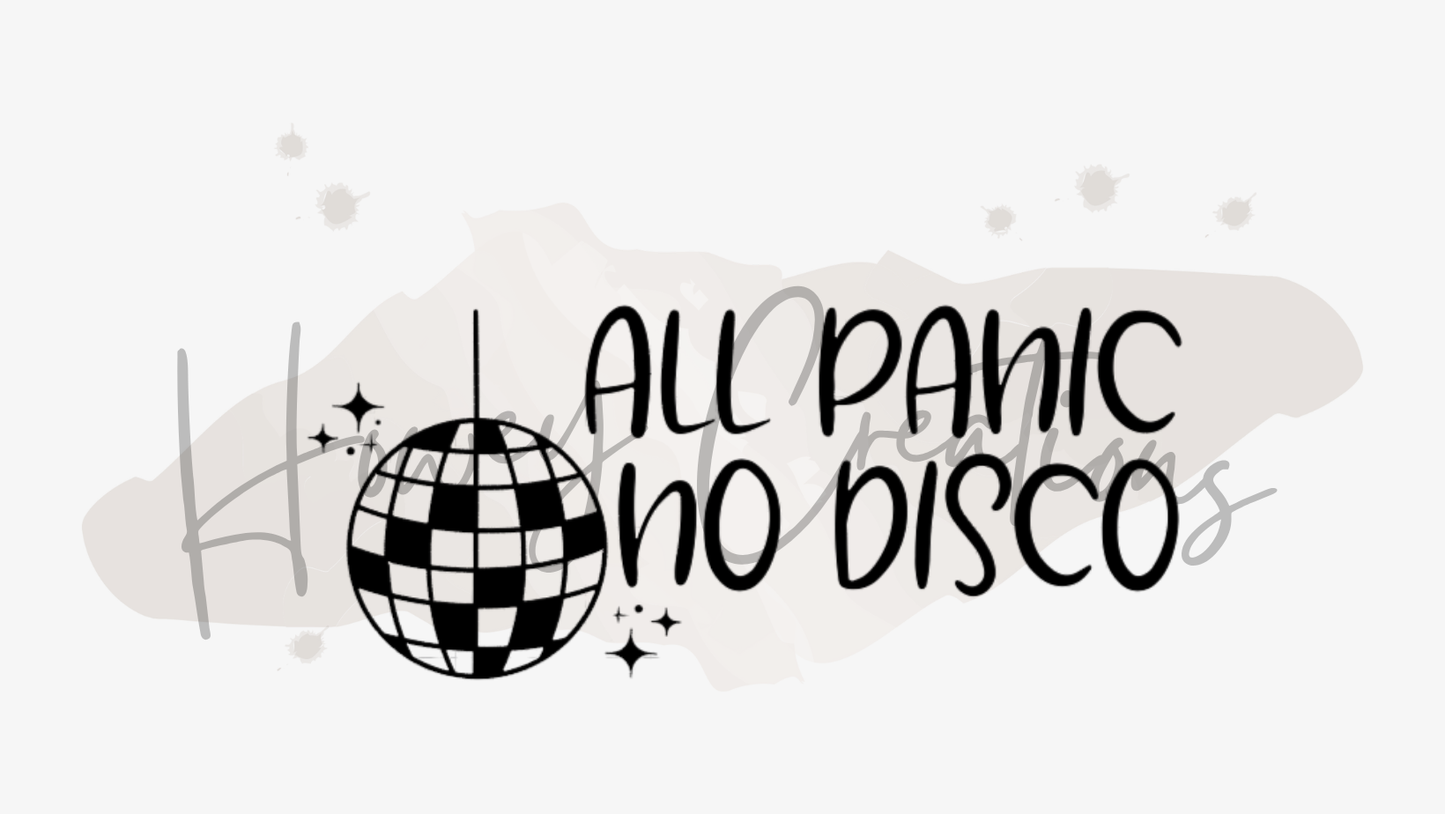 All Panic No Disco Vinyl Decal