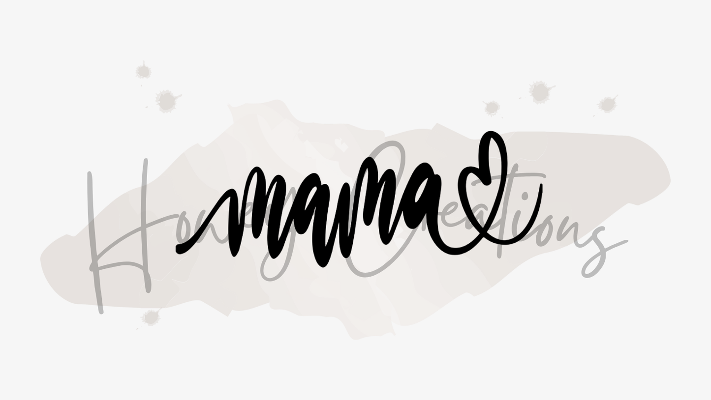 Mama with Heart Vinyl Decal