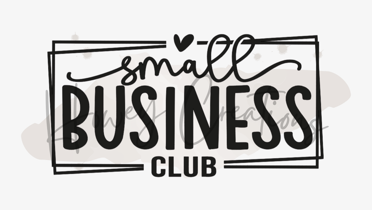 Small Business Club Vinyl Decal