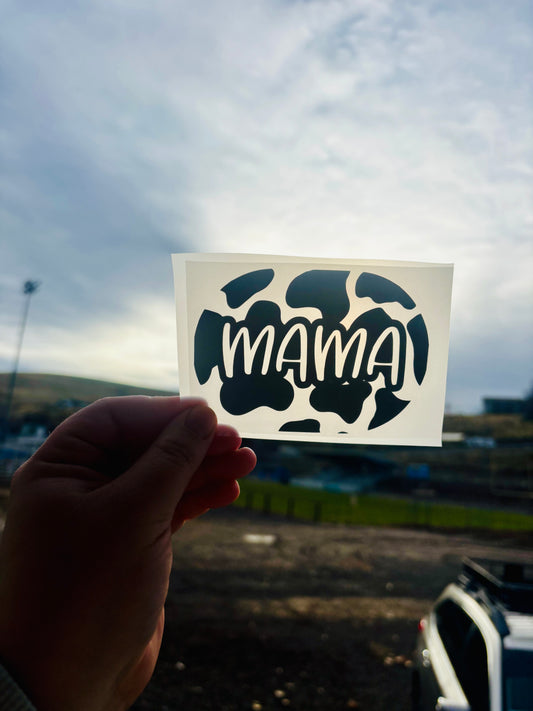 Cow Print Mama Vinyl Decal