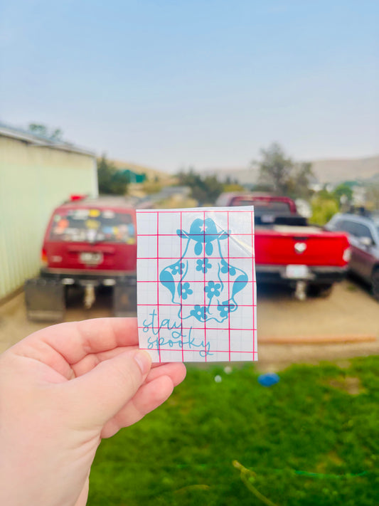 Stay Spooky with Ghost Vinyl Decal