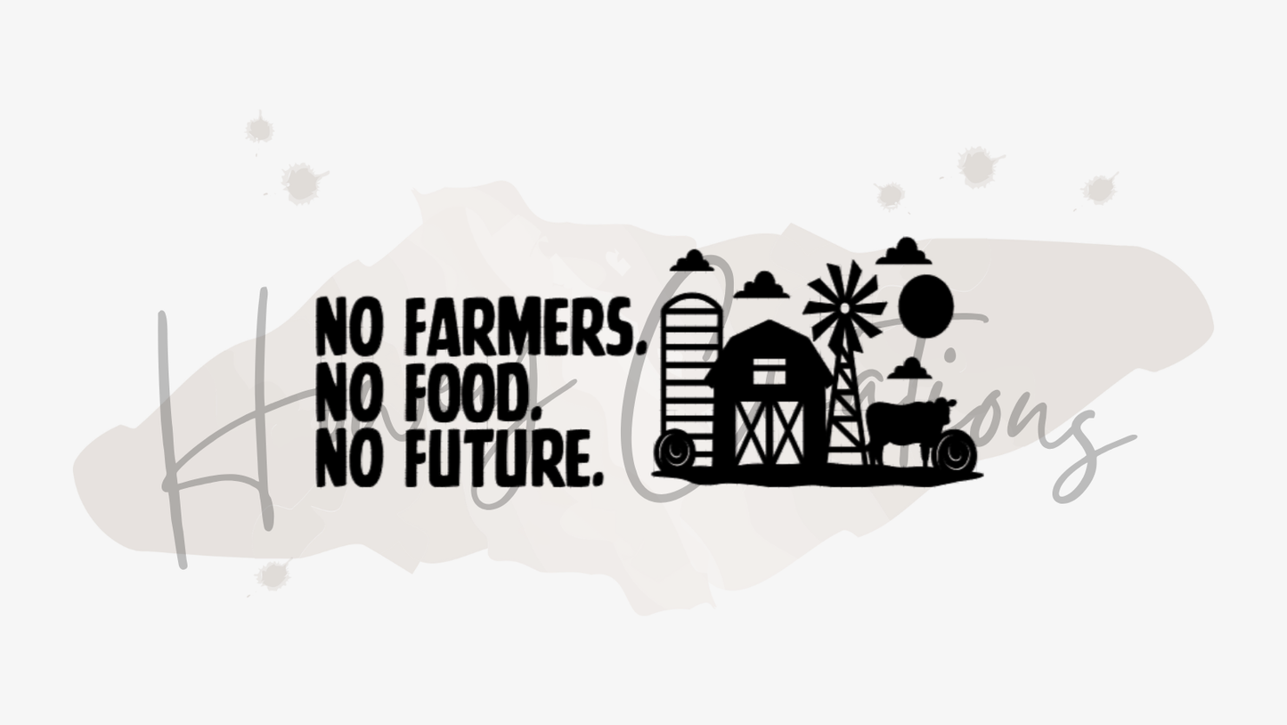 No Farmers No Food No Future Vinyl Decal