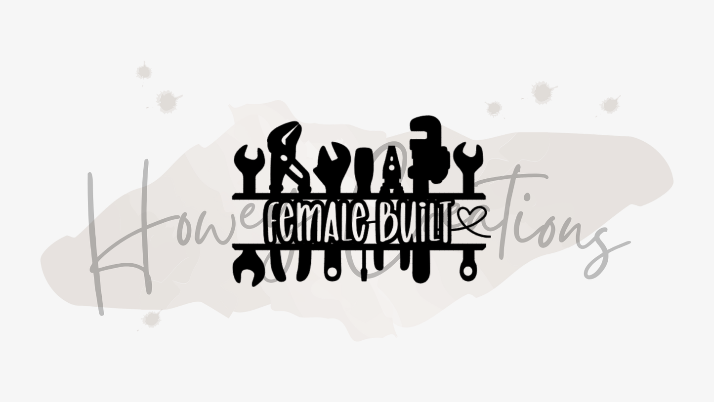 Female Built Vinyl Decal