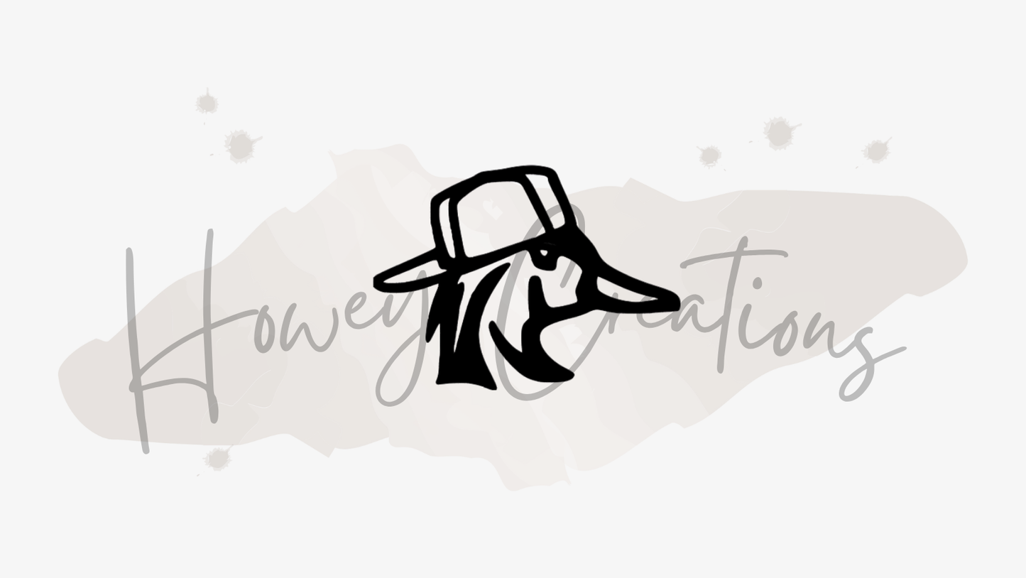 Duck with Hat Vinyl Decal