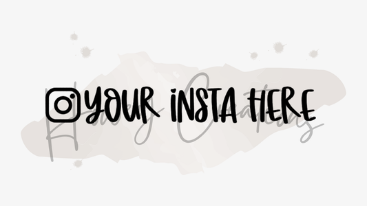 CUSTOMIZABLE Instagram Tag/ Name Vinyl Decal *SEE DESCRIPTION*