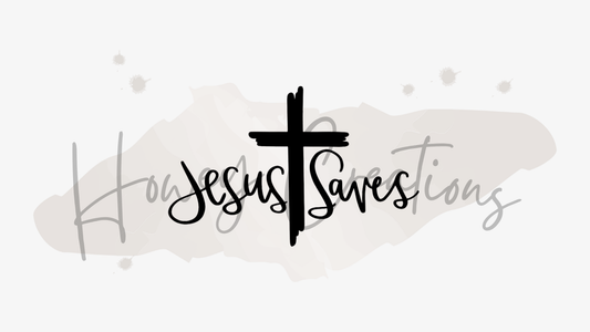 Jesus Saves With Cross Vinyl Decal