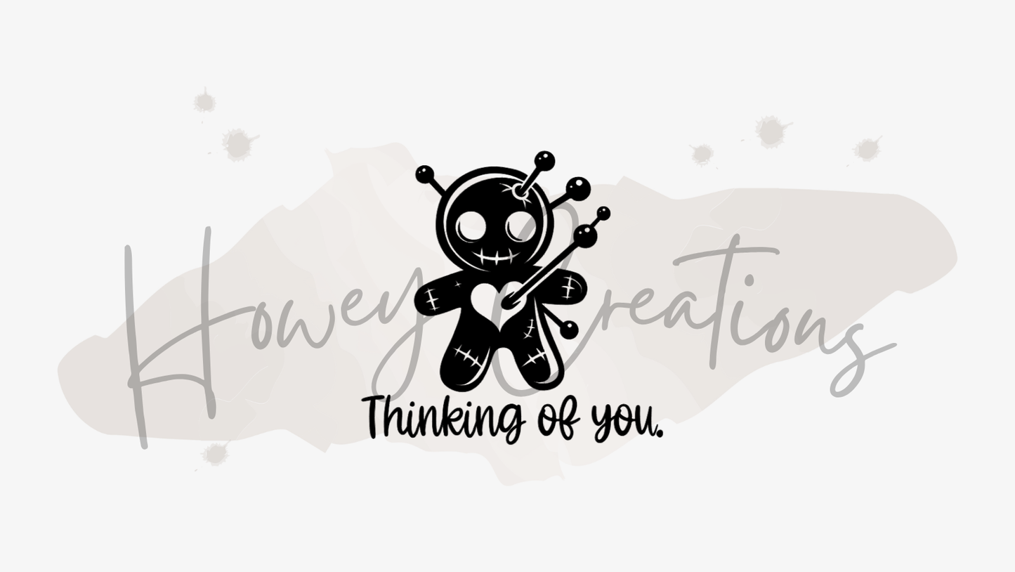 Thinking of You Voodoo Doll Vinyl Decal