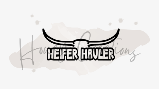 Heifer Hauler Vinyl Decal