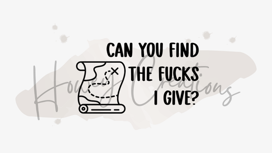 Can You Find The Fucks I Give Vinyl Decal