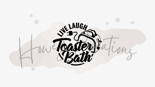 Live Laugh Toaster Bath Vinyl Decal