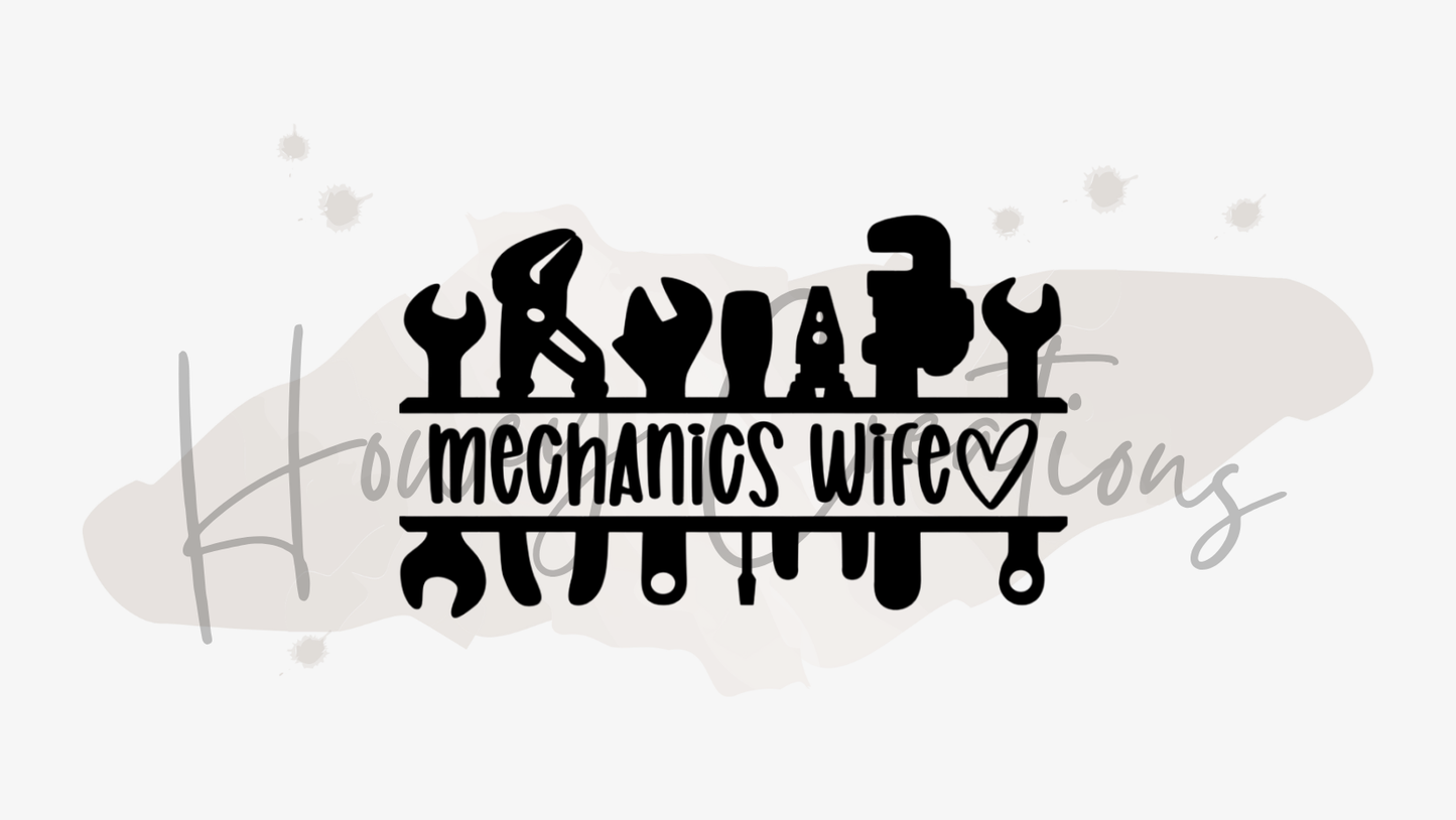 Mechanics Wife Vinyl Decal