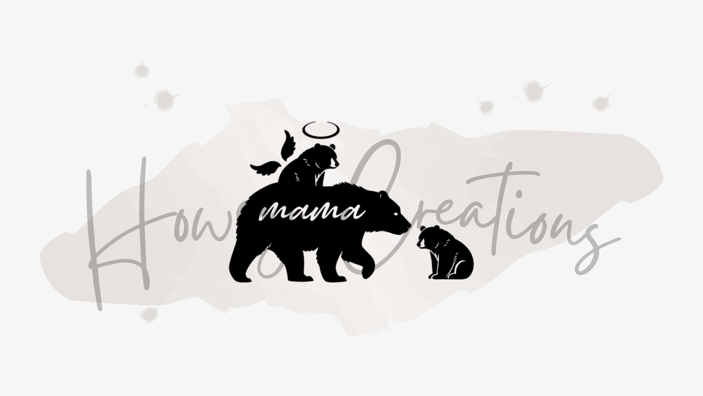 Mama Bear With Angel Bear Vinyl Decal
