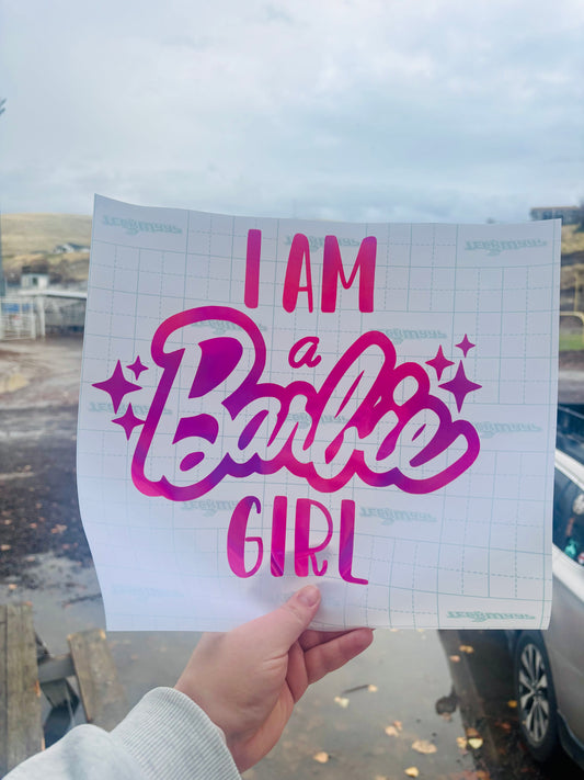 I Am A Barbie Girl Vinyl Decal