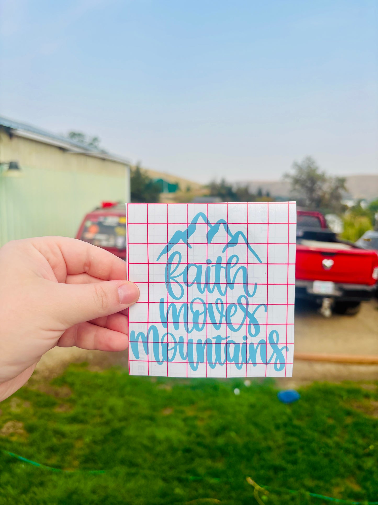 Faith Moves Mountains Vinyl Decal