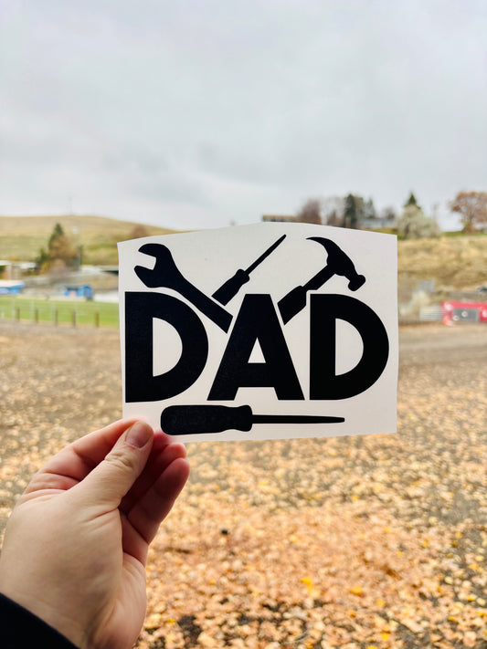 Dad with Tools Vinyl Decal