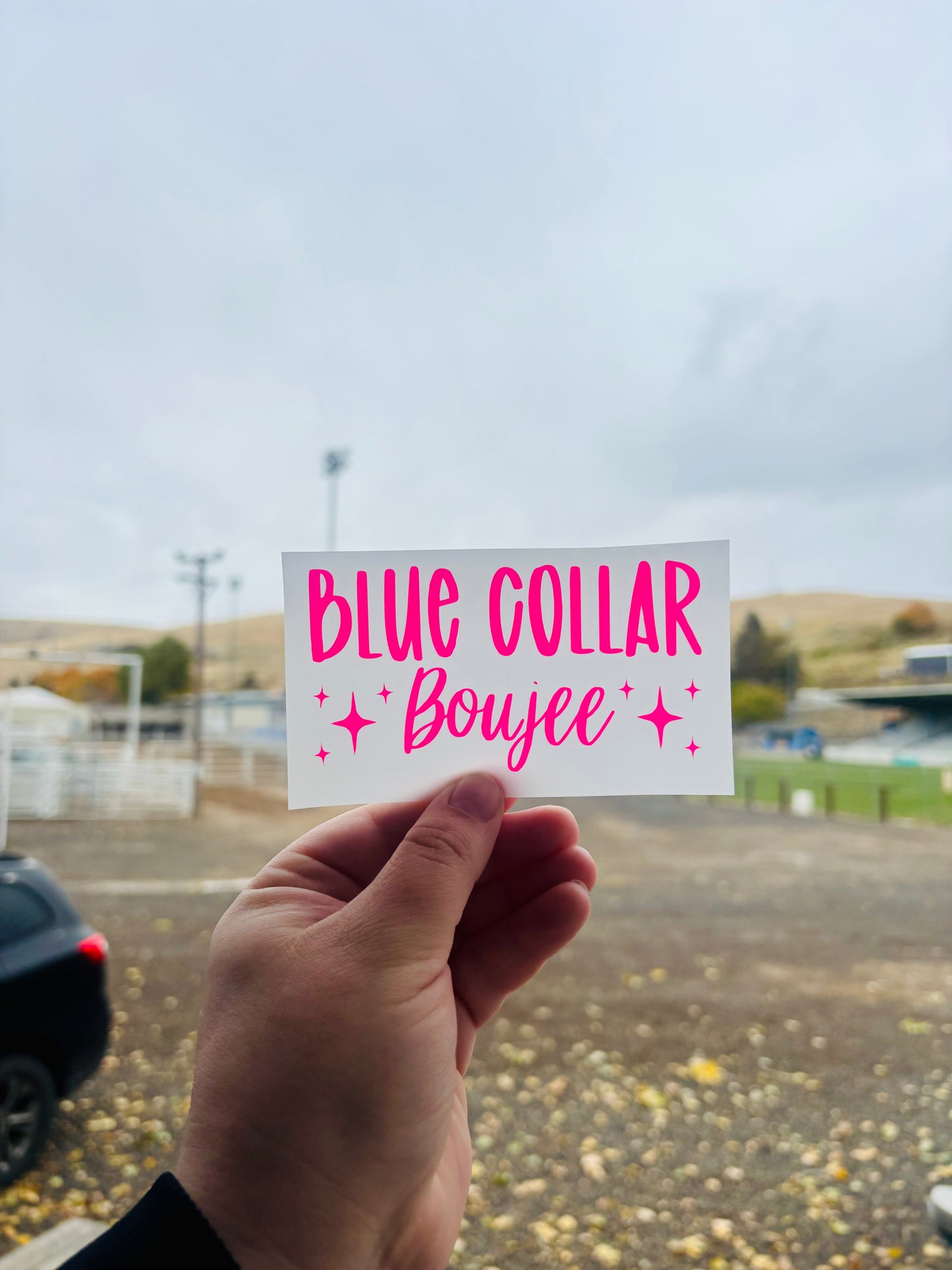 Blue Collar Boujee Vinyl Decal