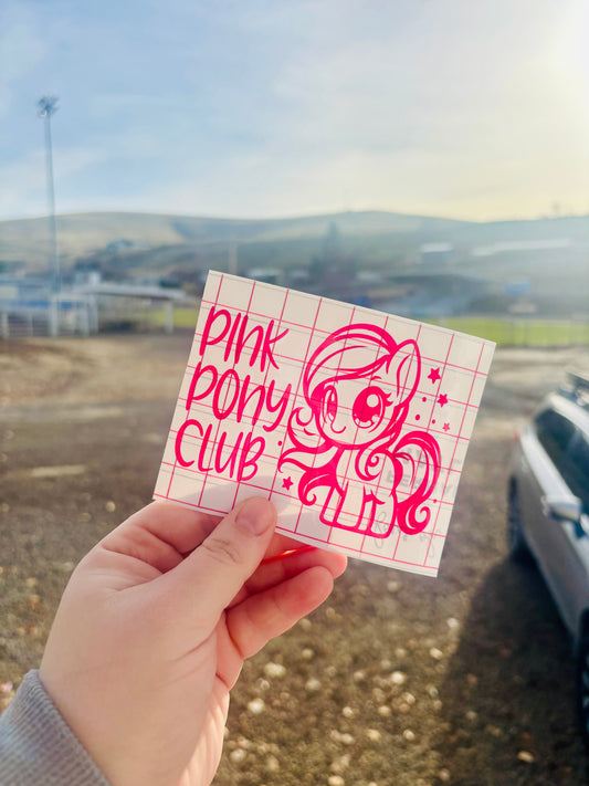 READY TO SHIP Pink Pony Club Vinyl Decal