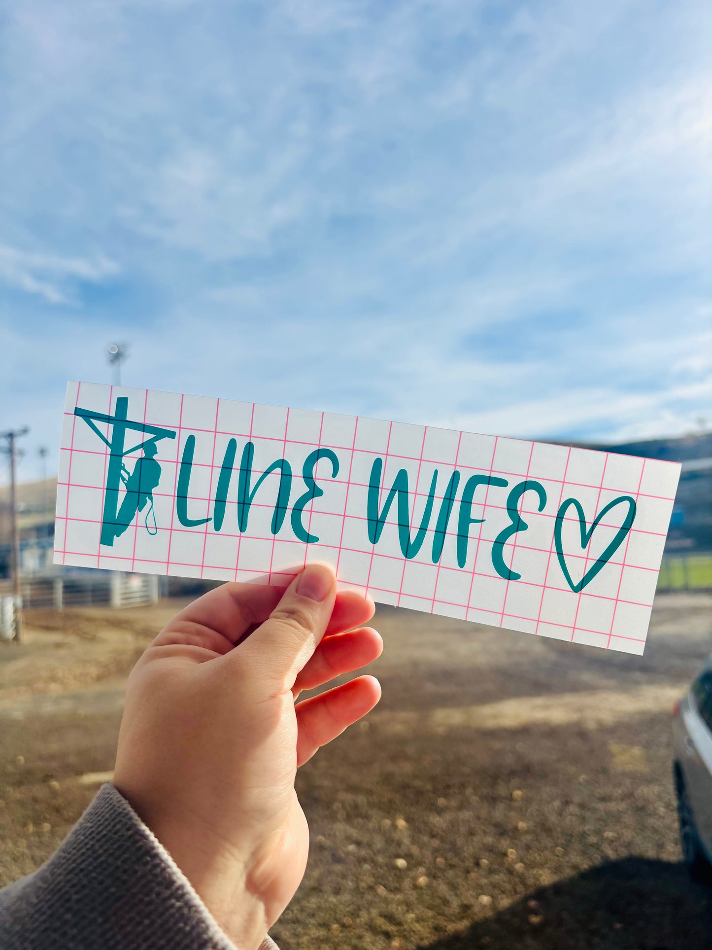 READY TO SHIP Line Wife Vinyl Decal