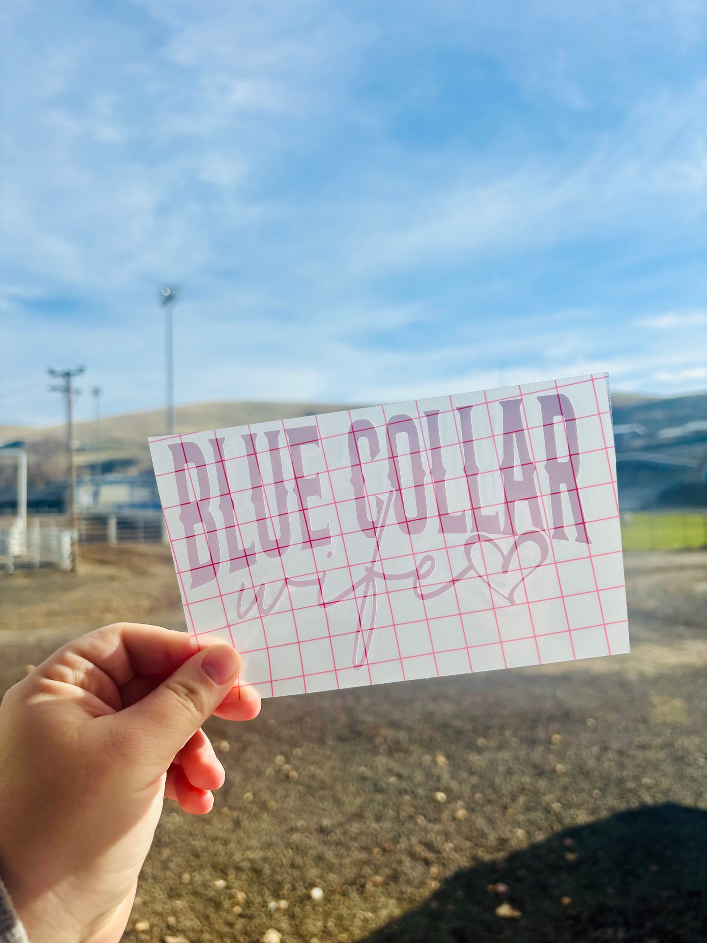 READY TO SHIP Blue Collar Wife Vinyl Decal