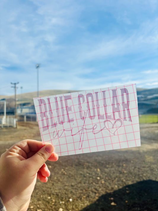 READY TO SHIP Blue Collar Wife Vinyl Decal