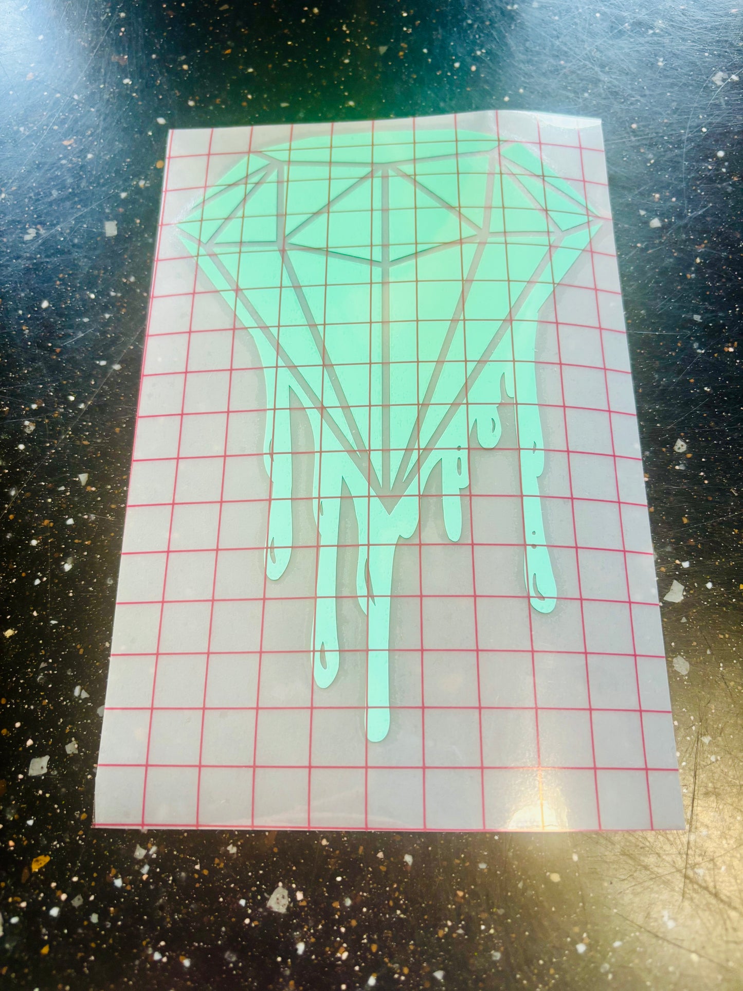 READY TO SHIP Dripping Diamond Vinyl Decal