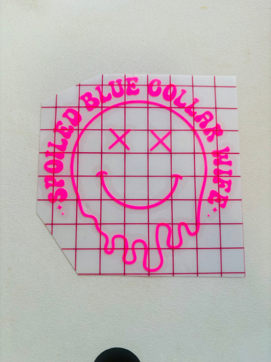 READY TO SHIP Spoiled Blue Collar Wife Vinyl Decal