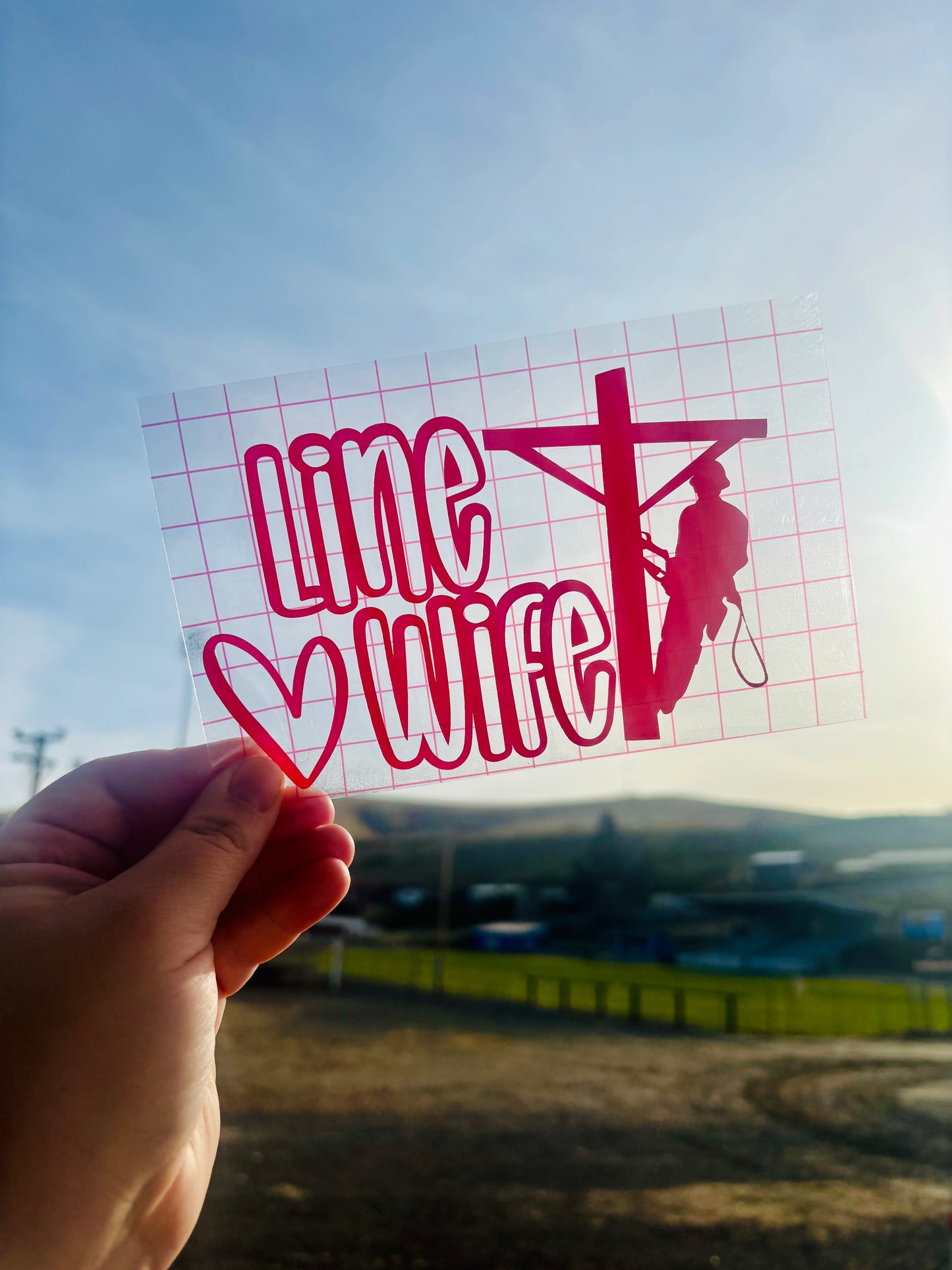 READY TO SHIP Line Wife Vinyl Decal