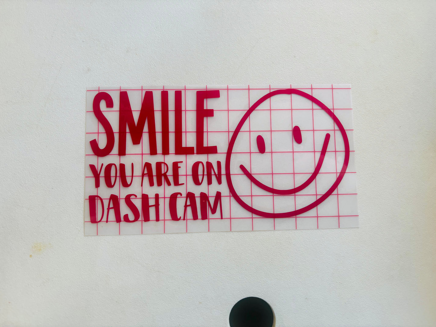 READY TO SHIP Smile You’re On Dash Cam Vinyl Decal